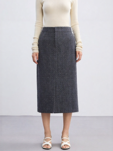 Eastern Light | 100 Wool Old Money Style Pencil Skirt