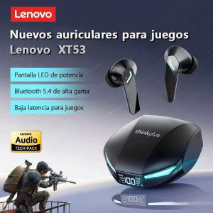 Lenovo | Original Lenovo XT53 Bluetooth V5.4 Earphones LED Power Display Gaming Headphones Waterproof Anti-sweat Upgraded Wireless Earbud