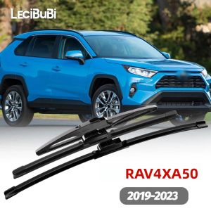 1 Bộ Lưỡi Gạt Nước Kính Chắn Gió Phía Trước Và Phía Sau Cho Toyota RAV4 XA50 2019-2023 Cần Gạt Nước Bằng Cao Su Kính Chắn Gió Màu Đen Dung Sai Nhiệt Độ -40 ℃ Đến +70 ℃