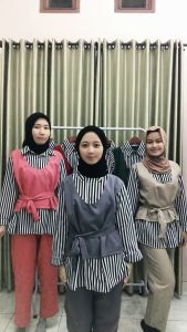 KALEA STORE - LEMORA SET 2 in1 Setelan Wanita Terbaru 2025 Kekinian Bahan Katun Salur Size Jumbo