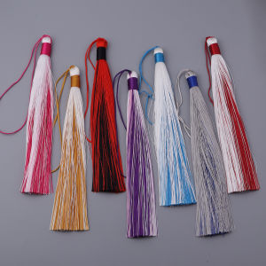 4Pcs 16cm Bookmark Tassels Double Color Handmade Soft Fringe Tassels with Loops for DIY Crafts Sewing Jewelry Making Accessories
