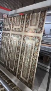 Taplak Meja Ukuran 60x120cm/45×90cm / Taplak Meja Bahan PVC / Taplak Meja Anti Minyak Air / Taplak Meja Ruang Tamu / Taplak Meja Motif Mewah / Taplak PVC Modern / Taplak Full Motif Bunga Berkilau / Taplak Meja Tamu Premium