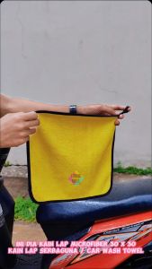 Kain Lap Kuning Serbaguna 30X30 / Kain Lap Motor Dapur / Kain Lap Mobil Microfiber / Car Wash Towel