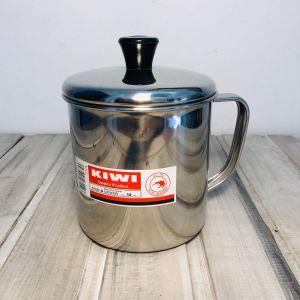 201 Stainless Steel Mug with Lid And Handle Dental Brush Oil Cup Mark Cup 9/12cm Adult Plain Color Dining Utensils