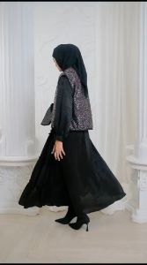 BELEVIA DRESS BY SECOND SIGN BAHAN TILE DOT MIX FURING KEMEJA ALL SIZE MURAH PREMIUM KEKINIAN MODIS CANTIK