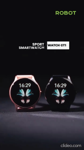 ROBOT GT1 Smartwatch Sport & Health Monitor dengan SPO2 Call Function Desain Aluminium Alloy Layar 1.32” Tahan Air IP68 - Garansi Resmi 1 Tahun