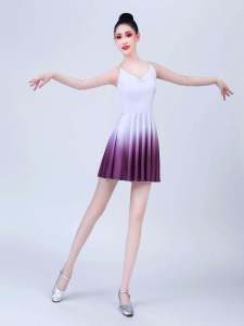 ชุดรำวงวันพีซผู้หญิง กระโปรงเอวสูง แขนกุด ชุดเต้นบัลเลต์ ชุดเต้นรำปั่นด่วน ชุดการแสดง ชุดวิ่งแบบสวมหัว ชุดเด็ก