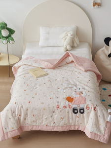 Class a Double Layer Cotton Summer Quilt Cute Cartoon Patchwork Stitched Soybean Fiber Childrens Air Conditioner Quilt Pure Cotton Summer Cool Quilt