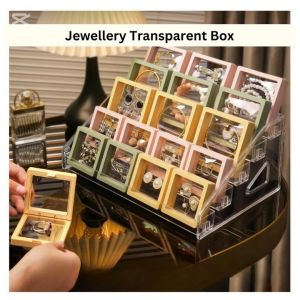 Ready Stock TPE Jewellery Display Box Transparent Organizer Elastic Storage Dustproof Kotak Permata Hadiah Brooch Butang 3D Cincin Rantai Travel Bracelet Necklace Earring Accessories Habib Diamond Anti-Oxidation Portable Murah Film Kerongsang Waterproof