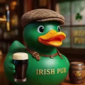 Irish Pub Duck Resin Figurine Bar Decor Resin Duck Ornament