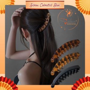 Kẹp Tóc Lưới Chuối Đuôi Ngựa Cao Cố Định Mẫu Trơn Đơn Giản Thanh Lịch Hottrend -Salmon