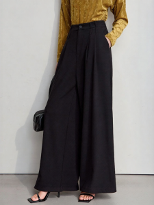 AMII | Stylish Loose Hiding Fat Drapey Flared Long Pants