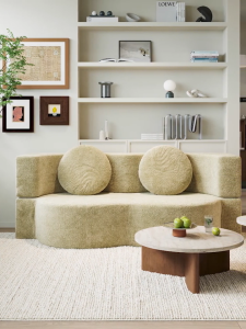 Dreame Furniture 2in1 convertible folding sofa bed full sponge roll pack compressed fabric sofa no assembly twin sleeper sofa with pillows Applicable to Futon Couch for Small Space Living Room/Guest Room/Apartment/Home Office