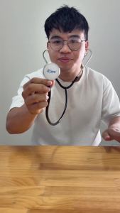iCare AN03 Single head Aluminum Stethoscope with Soft Earbuds and Flexible Tubing