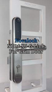 Novalock NDM X6-G (Silver/Black) Dual Fingerprint Password Bluetooth Smart Digital Grill Gate Lock (WiFi optional) / Novalock