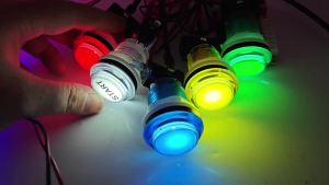 Bộ Kit Game Arcade Tự Làm 2 Người Chơi Cho PC Raspberry Pi Với Nút Bấm LED Cần Điều Khiển Kiểu Mỹ Cáp Encoder USB Mame Jamma Trò Chơi Hoạt Động Bằng Xu
