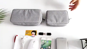 กระเป๋าเก็บของดิจิตอล ที่เก็บสายไฟสายเคเบิล USB แบบพกพา ที่ชาร์จอุปกรณ์ดิจิตอลหูฟังอุปกรณ์ กระเป๋า