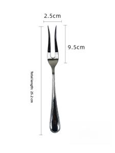Large Double-Toothed Stainless Steel 304 Dinner Fork Western Dining Utensil Massive Size Restaurant Quality Public Serving Fork