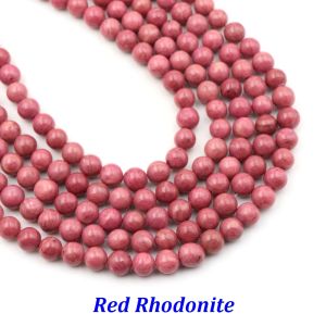 Natural Stone Red Rhodonite Bead Round Loose Spacer Jasper Bead 4 6 8 10mm For Jewelry Making Diy Necklace Bracelet Accessories