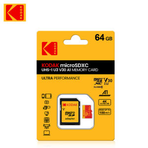 KODAK Micro SD Card Class10 U3 Memory Card MicroSD 64GB 128GB 256GB SD/TF Flash Card on For Smartphone Tablet Camera