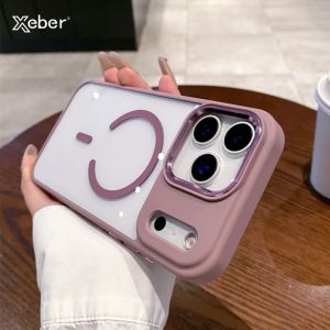 Shockproof For Magsafe Wireless Charge Case For iPhone 17 Air 16 15 14 13 Pro Max Plus Camera Lens Protect Wireless Charge Cover