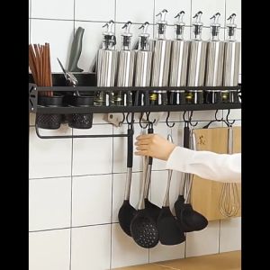 ชั้นวางเครื่องปรุงในครัว ชั้นวางเติมเต็ม ที่เก็บมีด ที่เสียบมีด ชั้นวางขวดเครื่องปรุง ที่แขวนเครื่องครัว ไม่ต้องเจาะ สำหรับครัว คลิกที่นี่