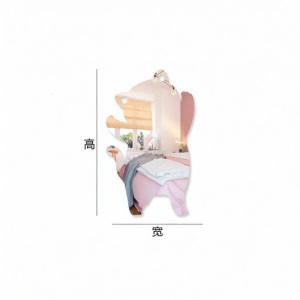 Bathroom Wall Sticker Mirror High Definition Self Adhesive No Drilling Cartoon Design Waterproof Nursery Toilet Decorative Wall Decals