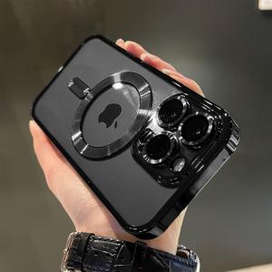 Plating Magnetic Case For iPhone 17 Pro Max 15 14 13 12 11 16 Plus XS XR 8 7 Clear Soft Silicon Magsafe Wireless Charger Cover