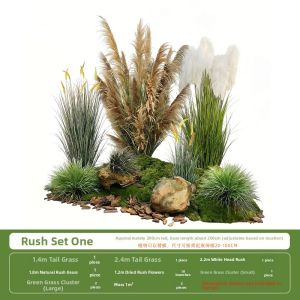 Simulated High-end Luxurious Reed Dried Flowers Indoor Partition and Window Display Decor