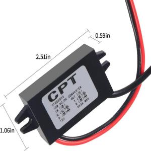 DC-DC Step Down Waterproof 12V To 5V Power Converter Module USB-A & Type C Dual USB Open Wire Adapter