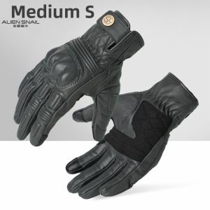 ALIEN SNAIL | Touchscreen Motorcycle Gloves V9 Autumn Winter Warm Windproof Universal Men Women Riding Equipment Commute Sheepskin Gloves