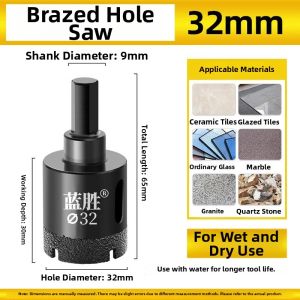 LASH | Diamond Brazed Core Drill Bit for Hard Materials