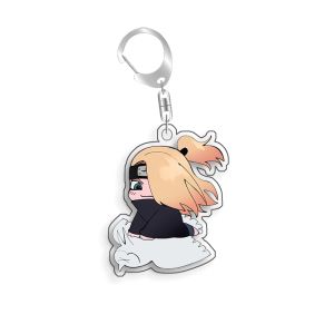 Bandai | For Naruto Deidara Sasori Kurama Shukaku Uchiha Itachi Shukaku Acrylic Selfmade Cartoon Anime Keychain Pendant Toy Gift 5cm