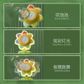 Portable Seven-Colored Flower Bubble Machine Sunflower Shaped Glowing Handheld Toy for Children's Day Car Mounted Automatic. 