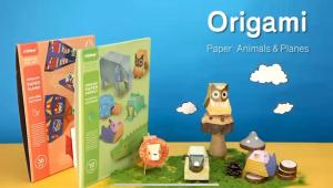 (Origami Paper Animal) Mideer Folding 3D Origami Paper Animals - Cartoon Paper Art and Crafts Children Kid Birthday Gift