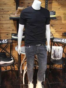 Áo Thun Nam Tay Ngắn Cổ Tròn Ôm Vừa Vặn Mùa Hè Mới Áo Thun Cotton Thường Ngày Đa Năng Thời Trang Thường Ngày