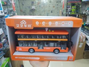 Educational Double Layer Bus Car Model Toy for Boys Ages 2-6 Sound Light Effects Door Can Open Chinese Cultural Storytelling