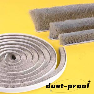 Self-adhesive Bristles Wool Pile Weatherstrip Door Window Brush Seal 7/9 X 5mm 9mm 12mm 15mm 23mm Warm Winter Gray White Brown