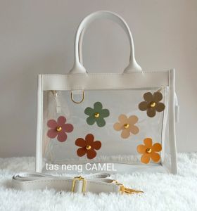 Tas Transparan PVC Mika Bening Tebal Tas wanita cantik Tas kerja Tas gaya Korea kekinian Tas Slempang