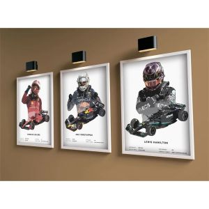 Canvas Racing Driver Helmet Formula One City F1 Poster Aesthetics Home Art Wall Print Decoration Track Picture Garage Design