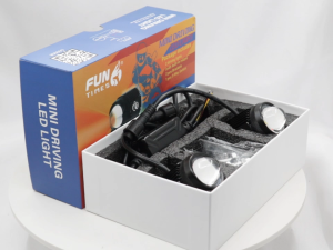 2PCS FUNTIMES Fan Cool Mini Super bright Driving Light V7 Mdl With Realy Led Light For Motorcycl White+Yellow Headlight Motorcycle Accessories