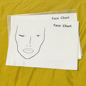 Beauty Makeup Chart Face Chart Drawing Template Womens Cosmetic Tools Practice Book Mac pro Beauty Illustration Guide
