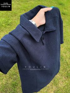 YOULIN | Breathable and Cool Dragon Scale Pattern Polo Shirt