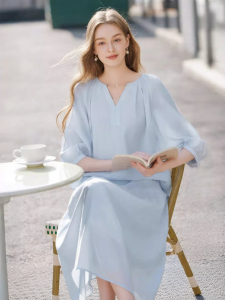 XIANGYING | Blue See-through Womens 3 Piece Set