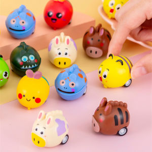 12/30Pcs Mixed Cartoon Animal Pull-back Car Toy Kids Party Supplies Birthday Gift Pinata Stuffing Christmas Kids Gift Reward Toy