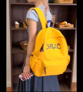 กระเป๋าเป้ดีไซน์เท่ๆ กระเป๋าเป้สะพายหลัง แฟชั่นสไตล์โรงเรียนยมัธยมปลาย กระเป๋าผ้าไนลอย กระเป๋านักเรียน กระเป๋าเป้ผู้หญิงและผู้ชาย