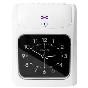 Aibao J-880 Paper Card Punch Clock Machine Company Employee Sign-In Attendance Tracker Micro Computer Based Card Insertion Device