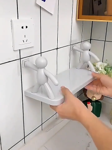 1/3Pcs Wall Hanging Bathroom Corner Shelf Storage Rack Kitchen Rack Adhesive Wall