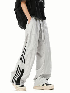 Quần Dài Thể Thao Thường Ngày Cho Nam Mùa Hè Mỏng Khô Nhanh Phong Cách Mỹ Đường Phố Hip Hop Quần Dài Rộng Rãi Cạp Vừa