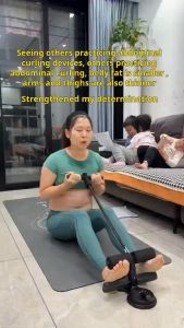 Abs Master Assistant Device with 2 Strong Suction Cups Adjustable Foot Holder Portable Sit-up Aids Sit Up Exercise Bar